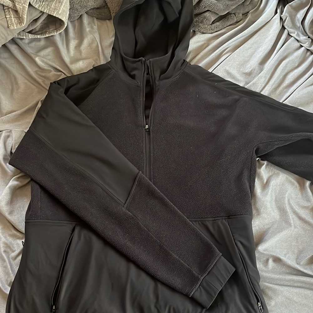 Lululemon Half zip fleece hoodie black